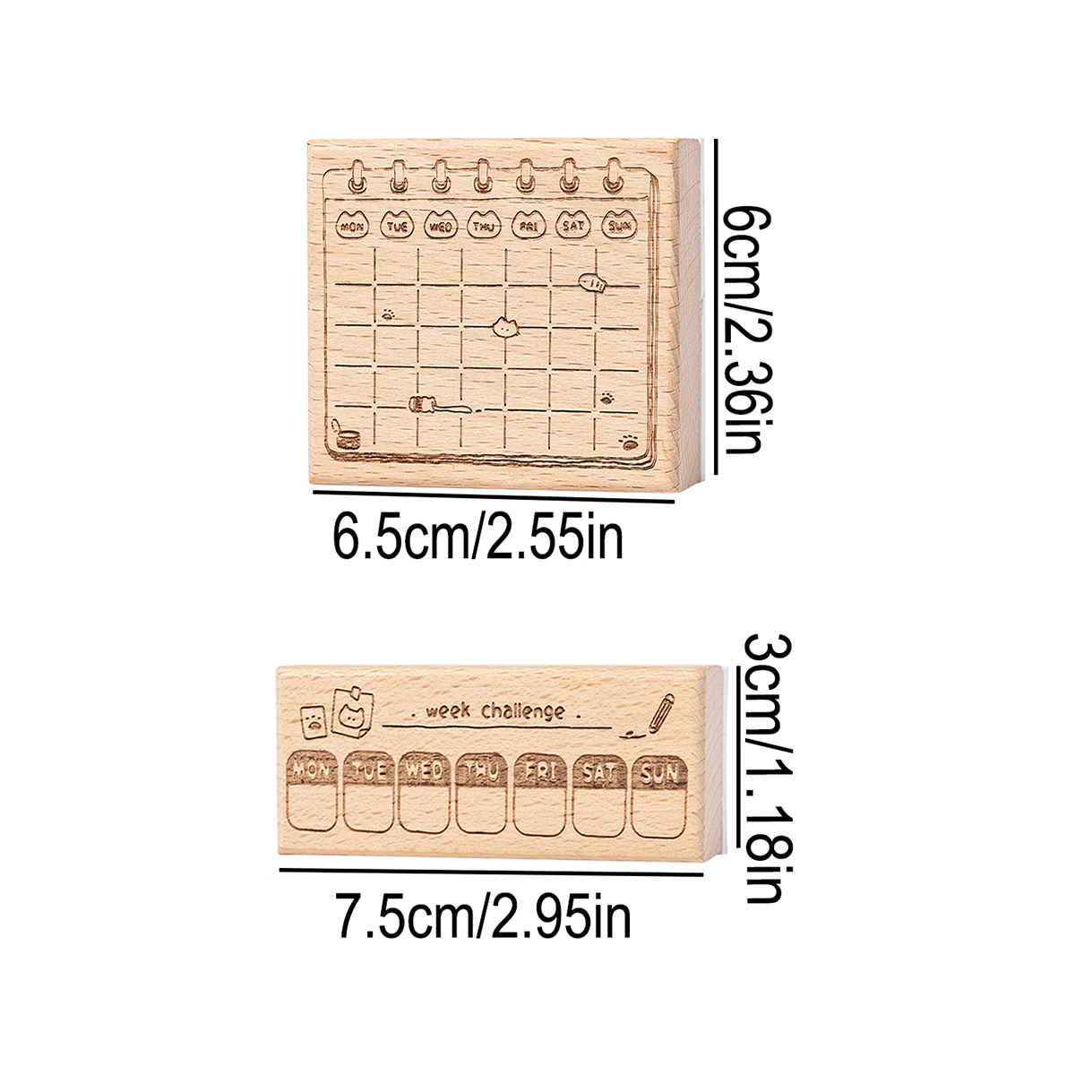 1 sello de calendario de mader - Stationery Books reseña y precio