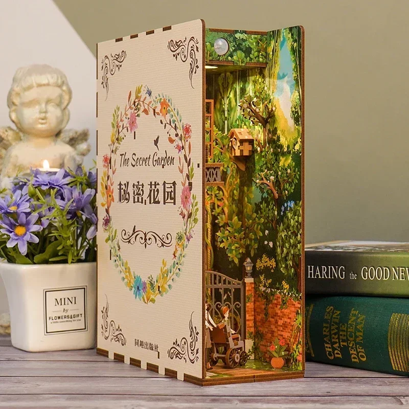 Kit de inserción de estante de - Diy Wooden Book Nook Kit Shelf Insert reseña y precio