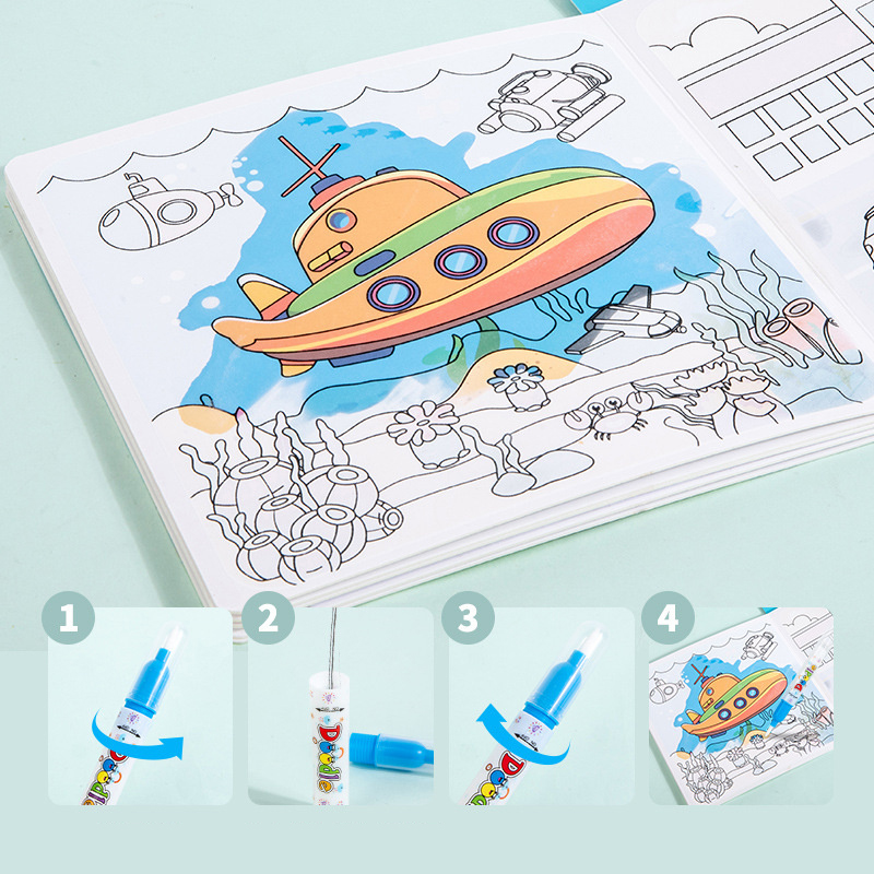 Libro mágico con dibujo al agu - Reusable Water Magic Coloring Book reseña y precio