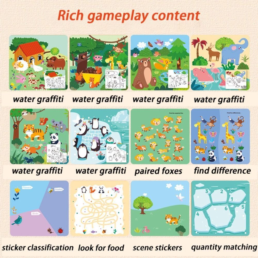 Libro de Dibujo Mágico con Agu - Reusable Water Magic Coloring Book reseña y precio